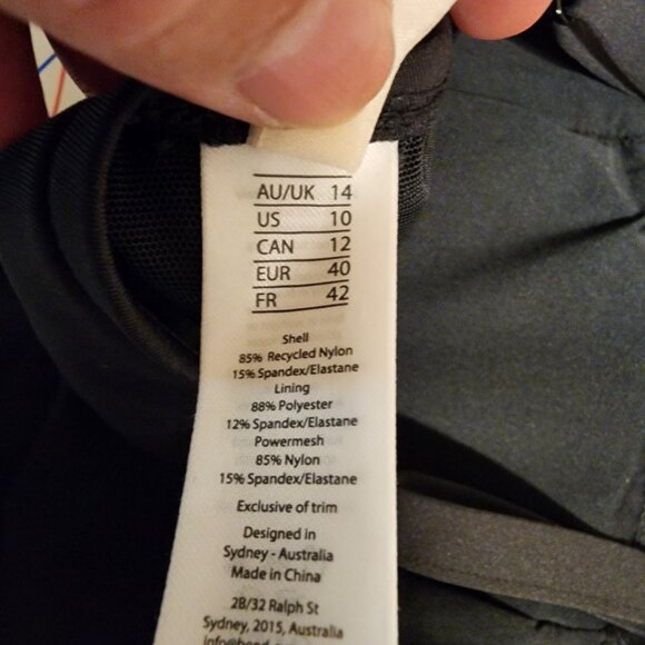 Sea Level Scallop Square Neck Bralette One Piece NWT Black Size 10 - Picture 9 of 11